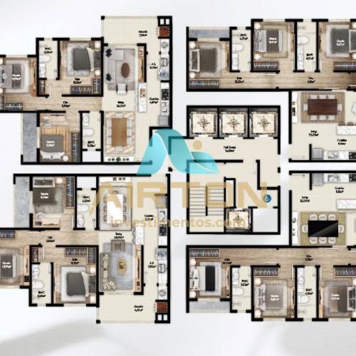 LA3001 Apartamento com 2 dormitrios e 1 sute. 