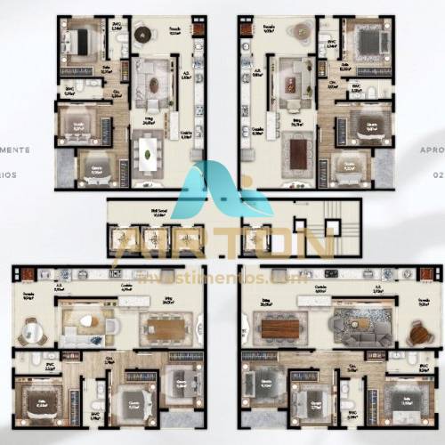 LA3001 Apartamento com 2 dormitrios e 1 sute. 