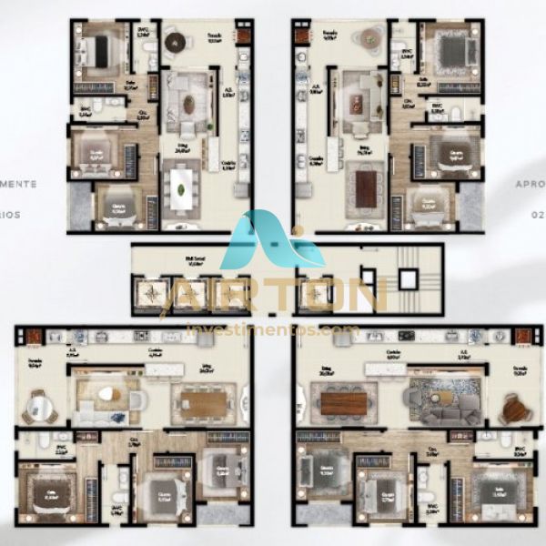 LA4000 Apartamento com 4 dor, sendo 1 sute. 