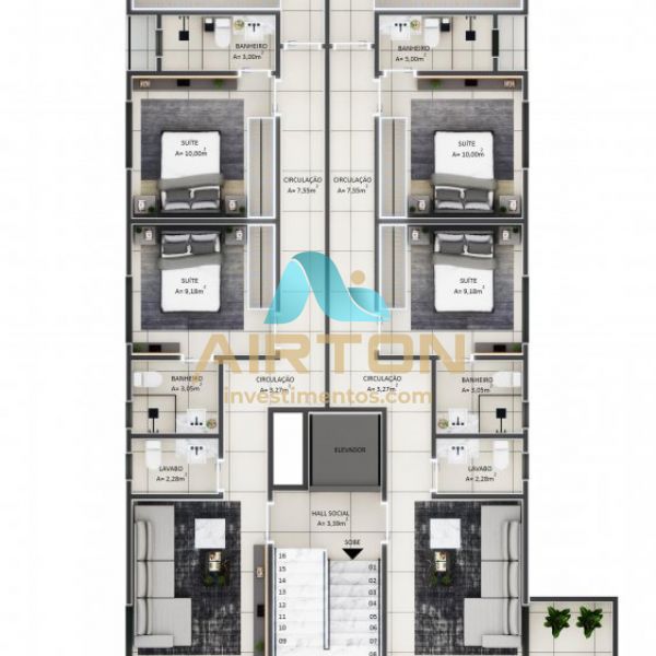 LA2000 Apartamento 2 dorm. sendo 1 sute