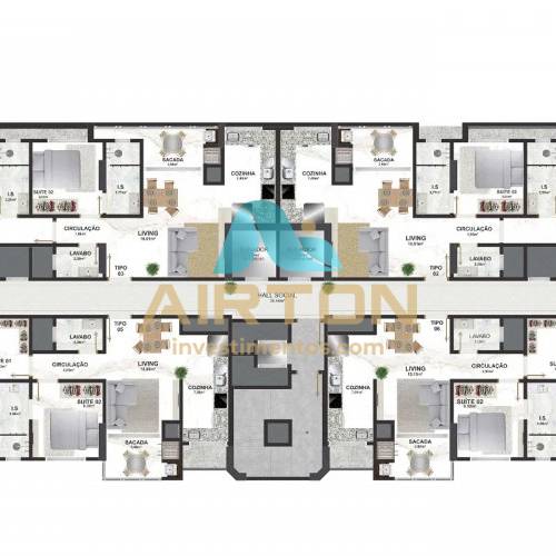 APARTAMENTO COM 2 SUTES  VENDA , 69M - MORRETES