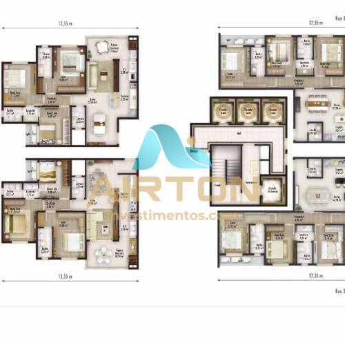 LA4035 LANAMENTO APARTAMENTO, 250 MTS DO MAR EM M