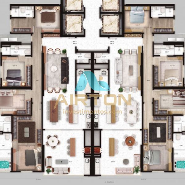 LA4049 APARTAMENTO LAN�AMENTO 100 MTS DO MAR EM CE