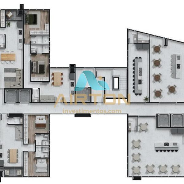 LA1003 FLAT LANAMENTO 40M, 800 MTS DO MAR EM PER