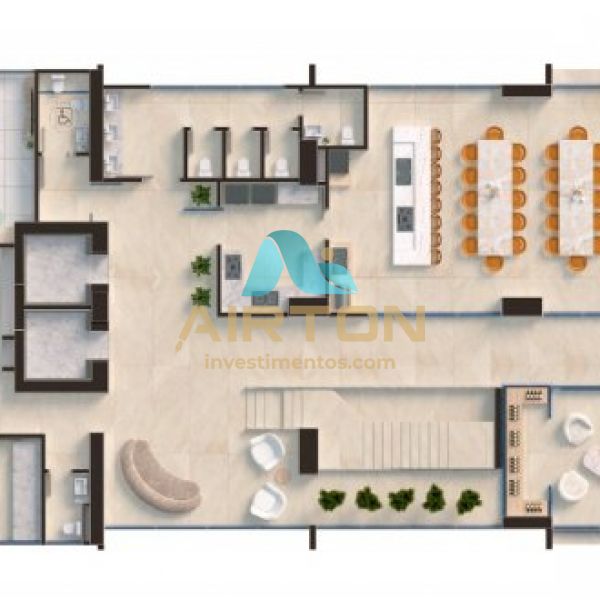 LA4067 IMVEL LANAMENTO, FRENTE MAR COM 4 SUITES 