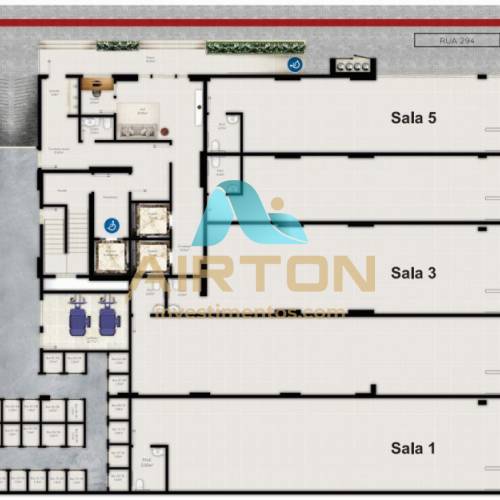 SC0011 SALA COMERCIAL, TEM 75M COM LAVABO EM MEIA
