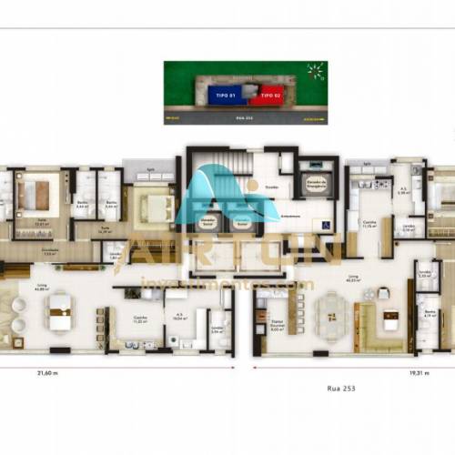 LA4072 IMVEL LANAMENTO COM 4 SUITES, QUADRA MAR 