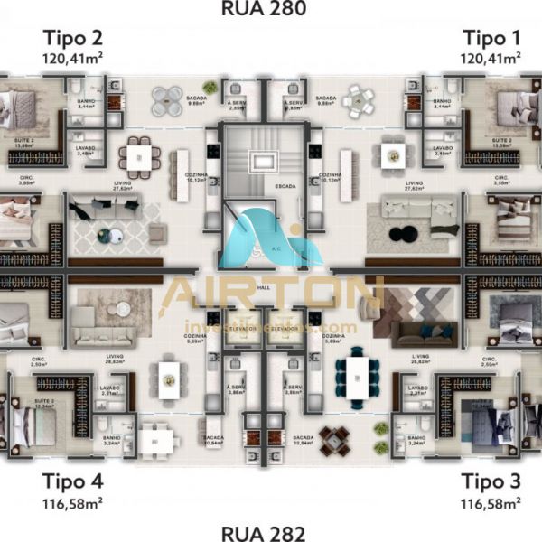 V3241 IMVEL  VENDA COM 3 SUITES, 500 MTS DO MAR 