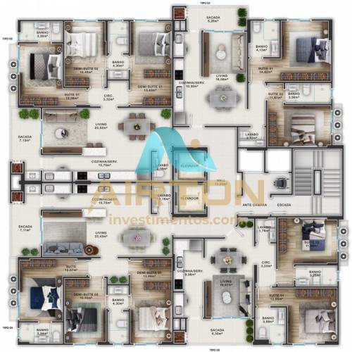 LA3064 IMVEL LANAMENTO TEM 104M COM 3 SUITES EM