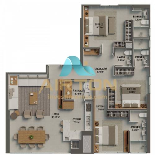 LA3072 IMVEL LANAMENTO COM 3 SUITES, 700 MTS DO 
