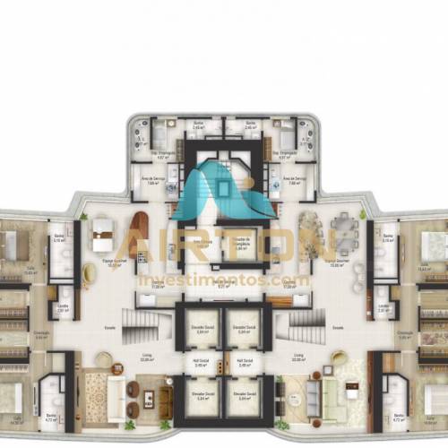 DU7000 DUPLEX PARA VENDA COM 7 SUITES, QUADRA MAR 