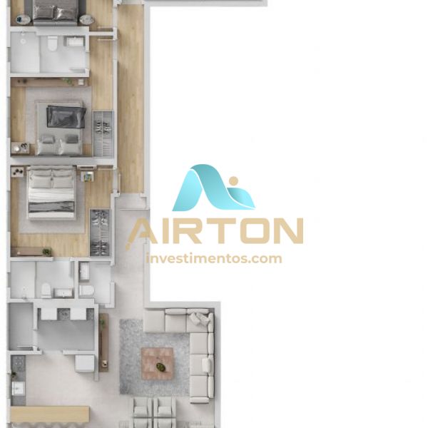 LA3074 IMVEL LANAMENTO COM 3 SUITES, 300 MTS DO 