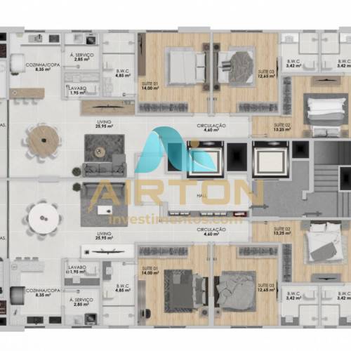 LA3082 IMVEL LANAMENTO COM 3 SUITES, 700 MTS DO 