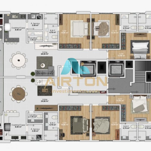 LA3082 IMVEL LANAMENTO COM 3 SUITES, 700 MTS DO 