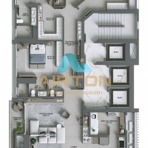 LA4086 IMVEL LANAMENTO COM 4 SUITES, QUADRA MAR 