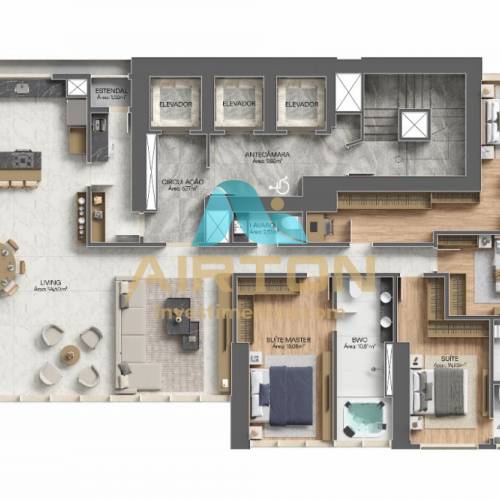 PH4004 PENTHOUSE LANAMENTO COM 4 SUITES, 400 MTS 