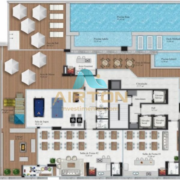 V4105 IM�VEL PRONTO PARA VENDA COM 4 SUITES, 100 M