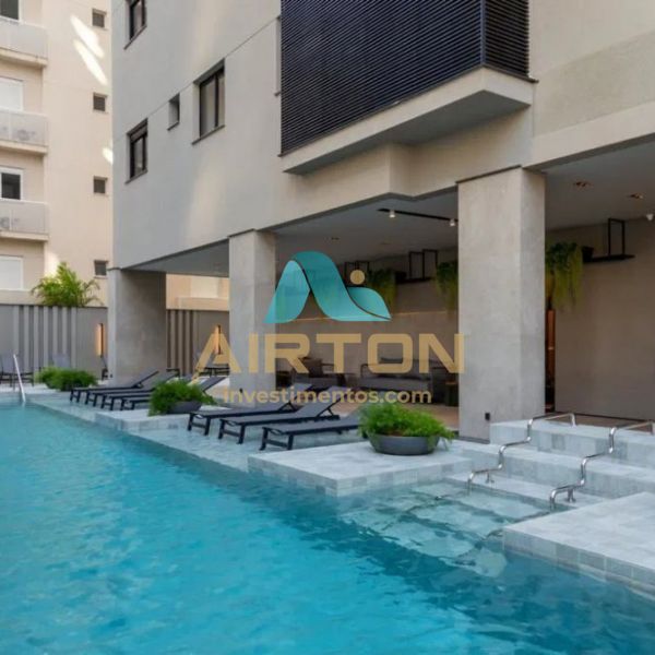 V1008 FLAT MOBILIADO PARA VENDA, 350 MTS DO MAR EM