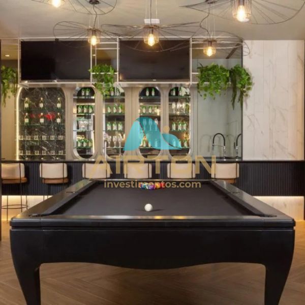 V1008 FLAT MOBILIADO PARA VENDA, 350 MTS DO MAR EM