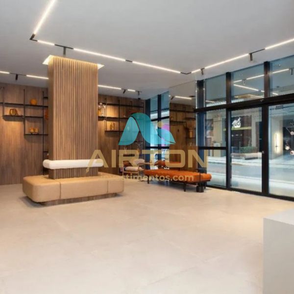 V1008 FLAT MOBILIADO PARA VENDA, 350 MTS DO MAR EM