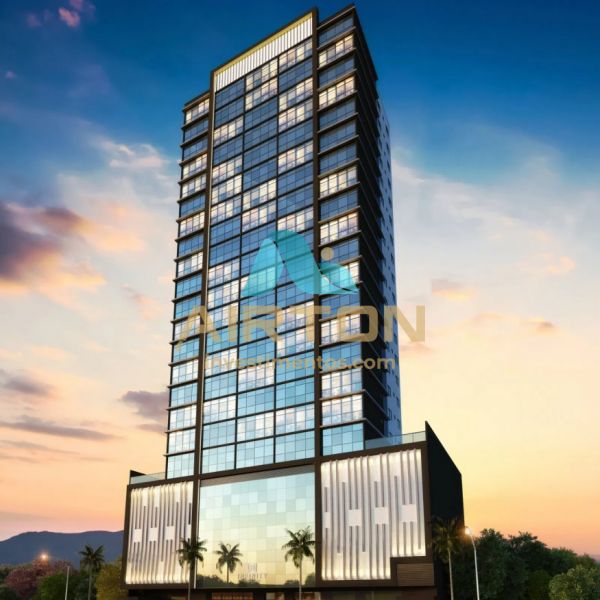 V1008 FLAT MOBILIADO PARA VENDA, 350 MTS DO MAR EM