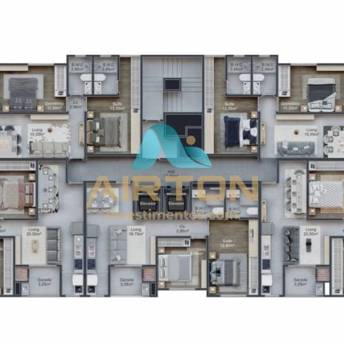 LA2072 IMVEL LAN. COM 2 DOR SENDO UMA SUITE, LAZ