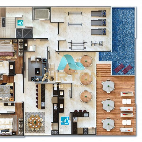 VENDA APTO PROXIMO DO MAR, 2 SU�TES COM 85 M� PRIV